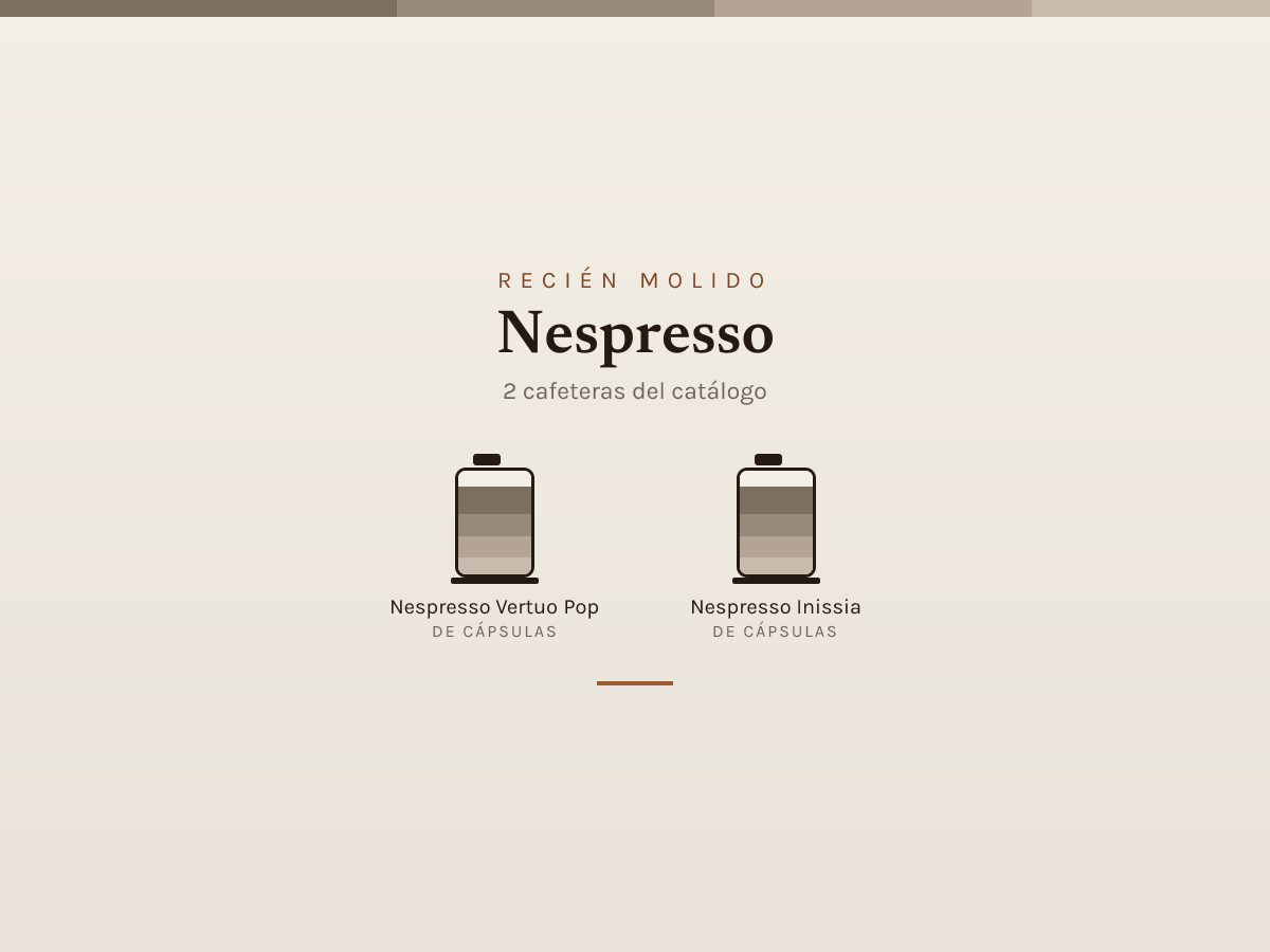 Mosaico de Nespresso: las cafeteras que analizamos